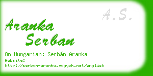 aranka serban business card