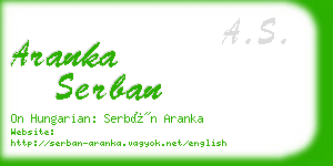 aranka serban business card